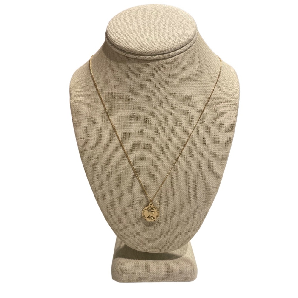 (5/$10) Coin Gold Tone Necklace
